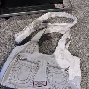 True Religion White Shoulder Bag